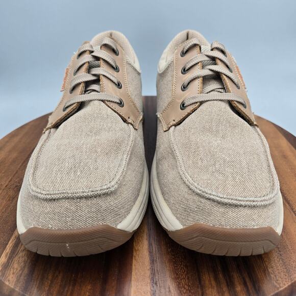 Orthofeet Shoes Mens 12 D Beige Canvas Porto Comfort Orthopedic Walking Sneakers main image 7